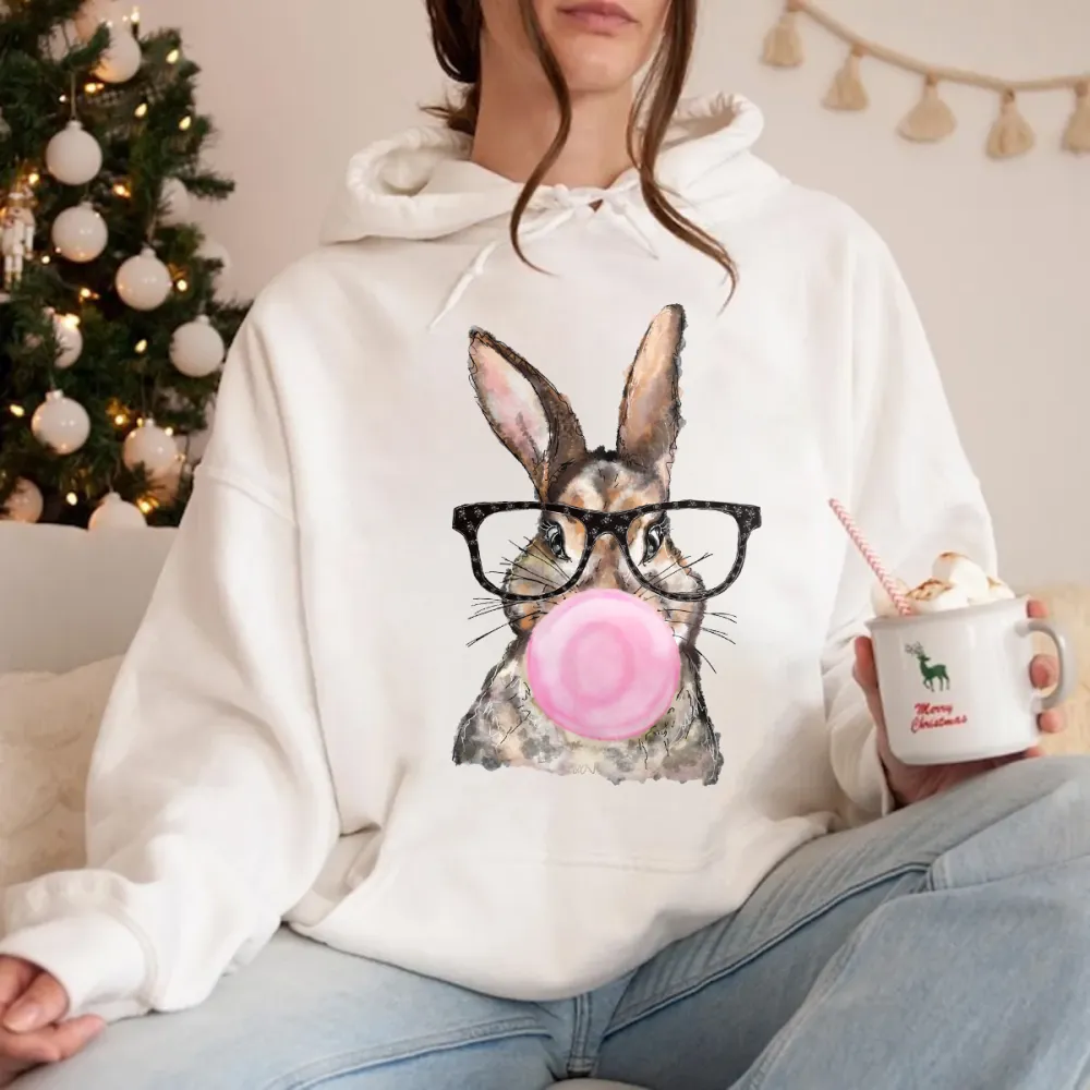 Bubble Gum Easter Bunny Hoodie