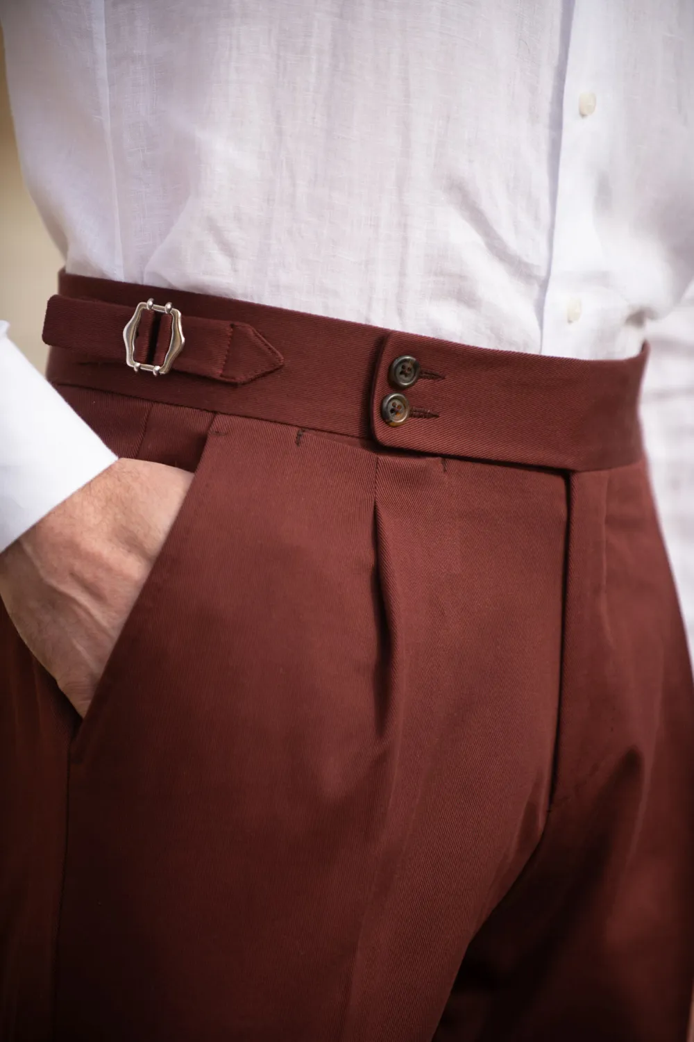 Bordeaux Cotton Trousers