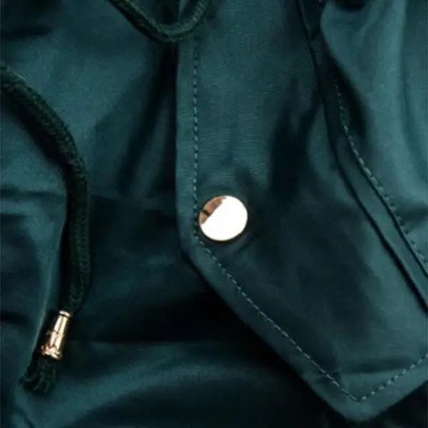 Grey Faux Fur Hooded Warm Coat