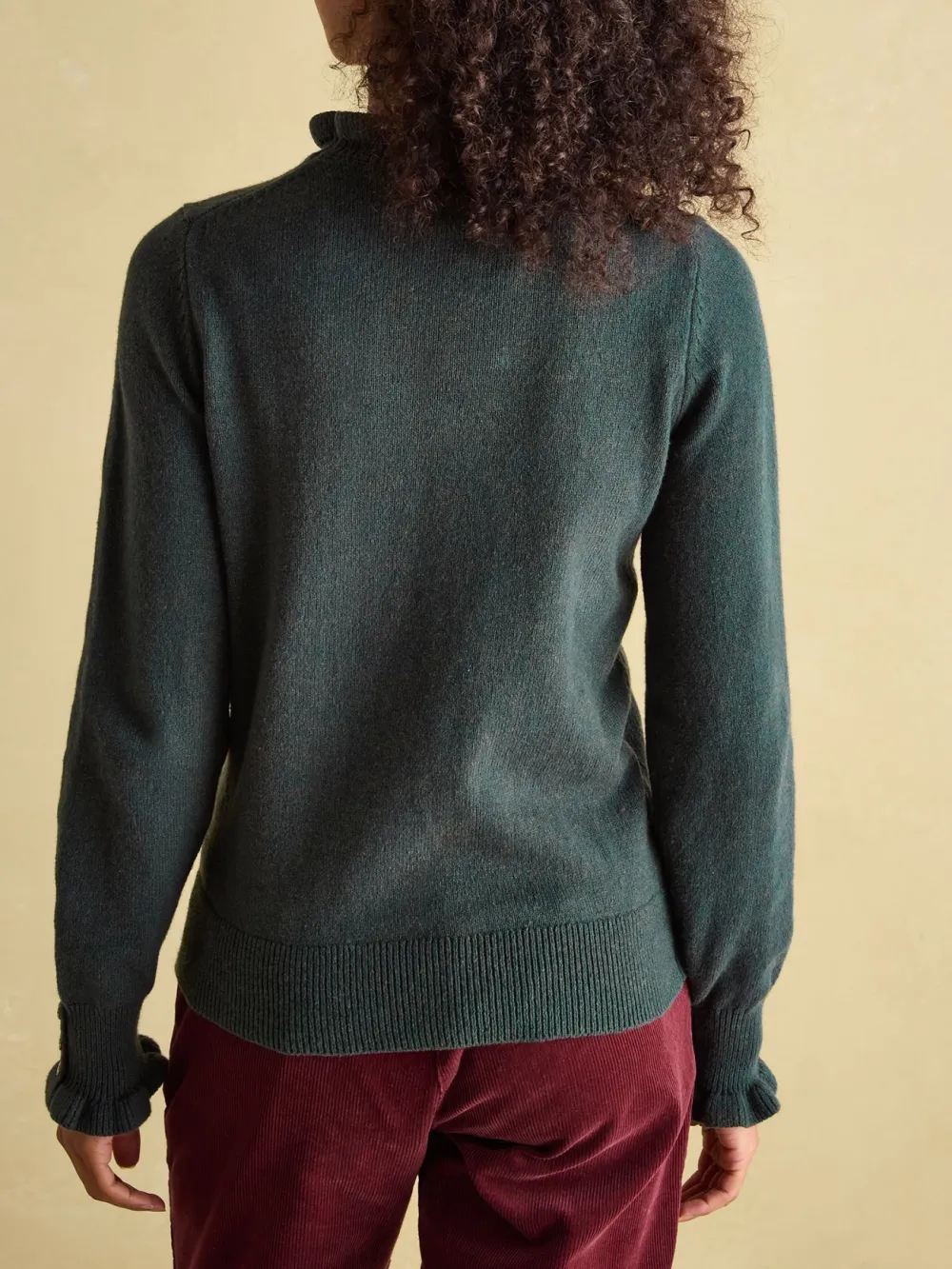 Frill Neck Long Sleeve Jumper