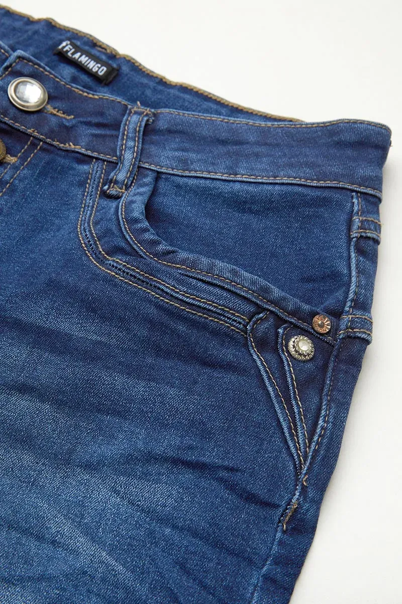 Button Up High Rise Skinny Jeans