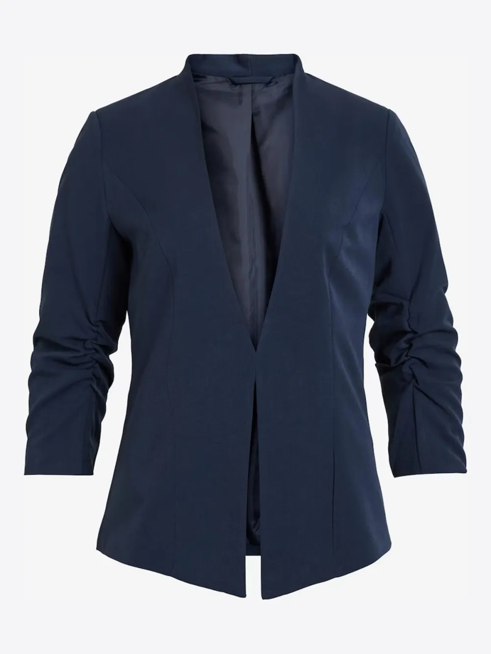 Plain Colored Stand-up Collar Blazer