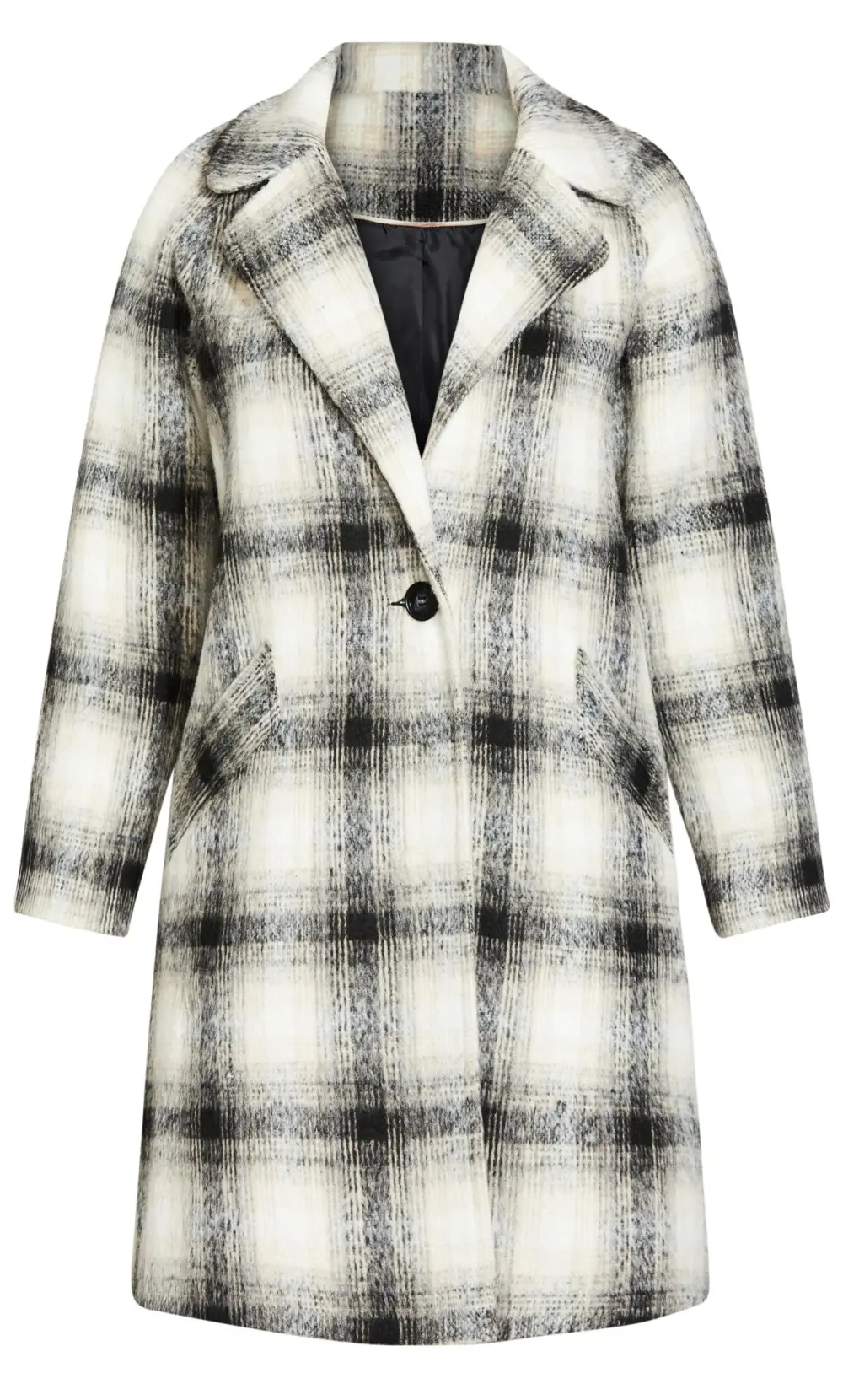 EVANS Curve Grey Check Coat