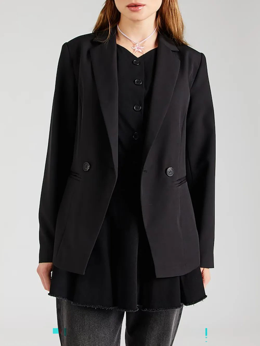 Black Plain Colored Blazer