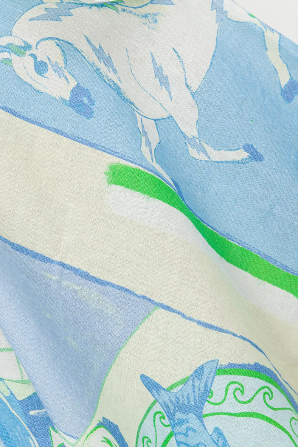 Embroidered Patchwork Short Sleeve Shirt