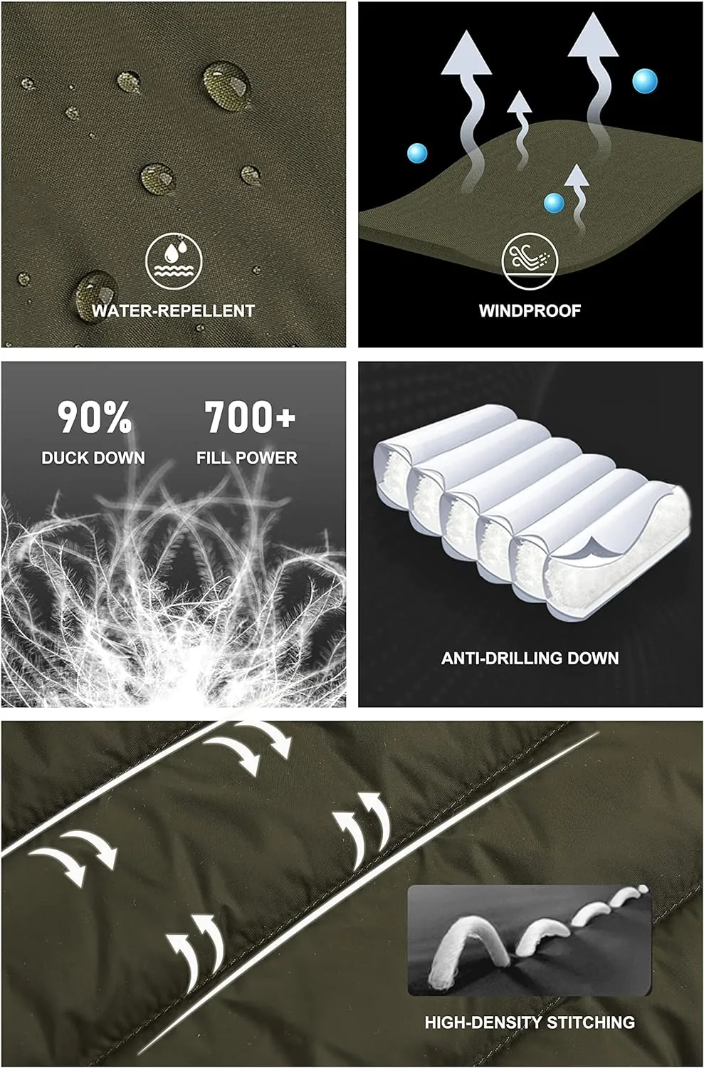 Women's Lightweight Packable Down Jacket Quilted Puffer Coat with Stand Collar