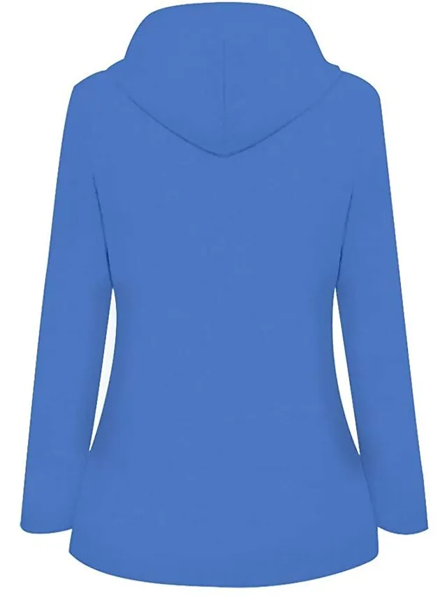 Women's Rain Jacket Fall Waterproof Outdoor Hiking Coat Zipper Windproof Hoodie Jacket Winter  Warm