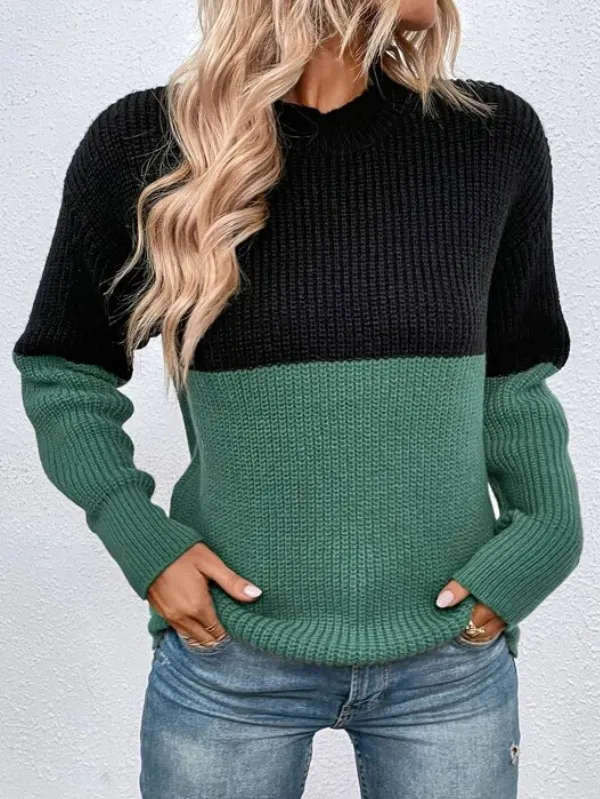 Casual Long Sleeve Cotton Sweater