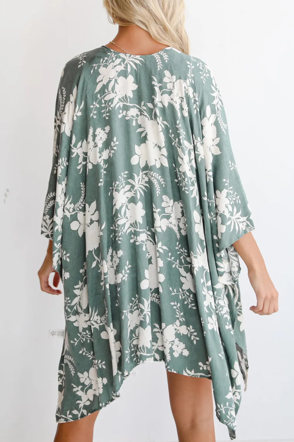 Feeling Flouncy Sage Floral Kimono