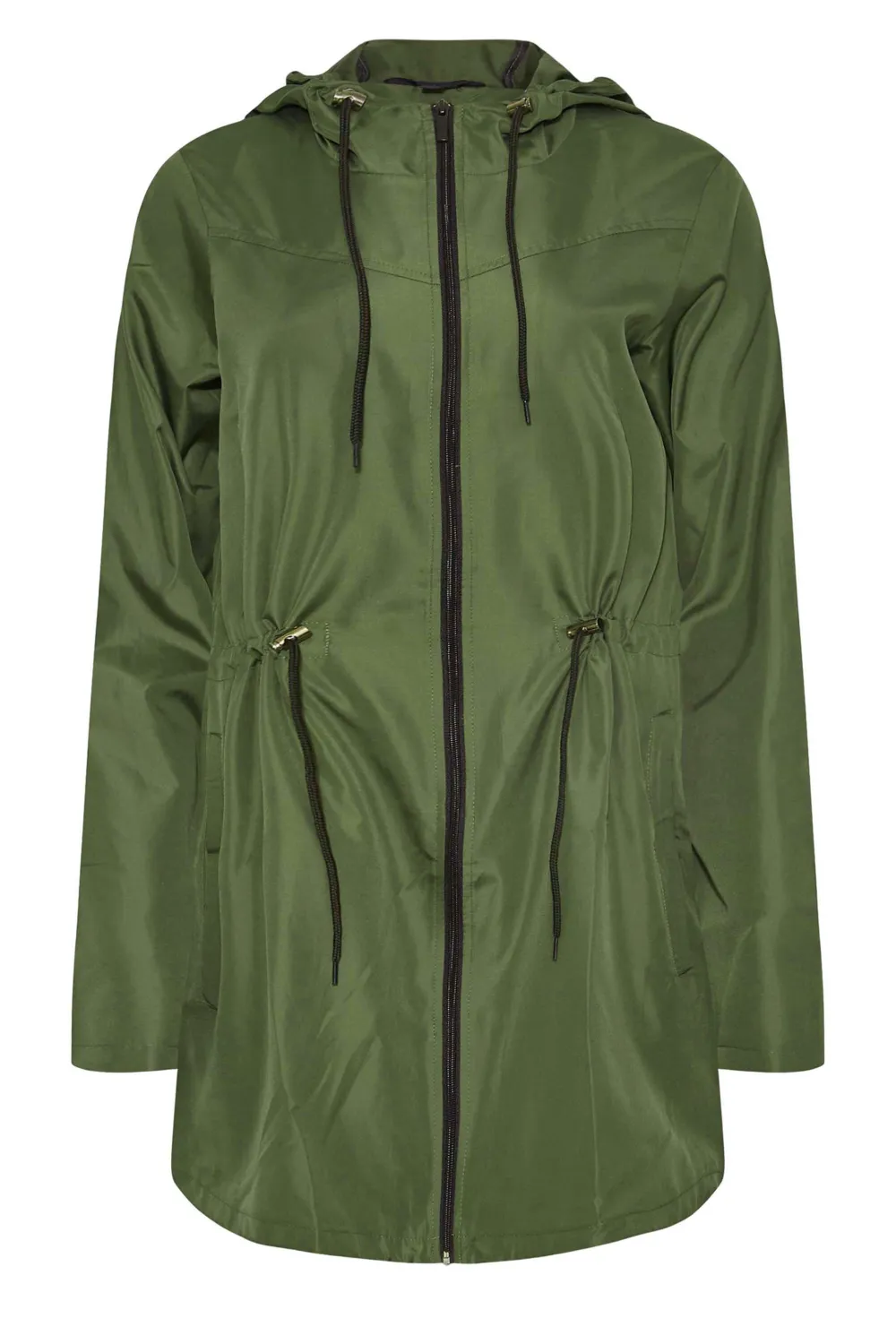 Khaki Green Pocket Hooded Parka