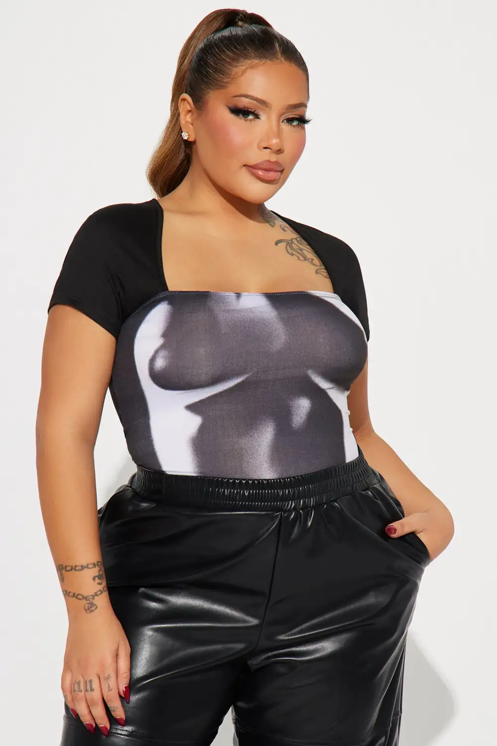 Taste Of Me Bodysuit - Black/combo