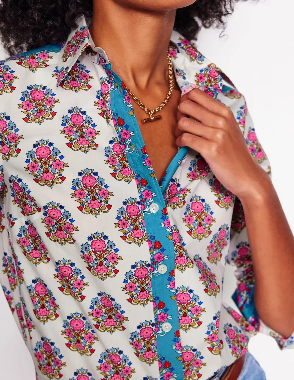 Retro Prints Cotton Shirt
