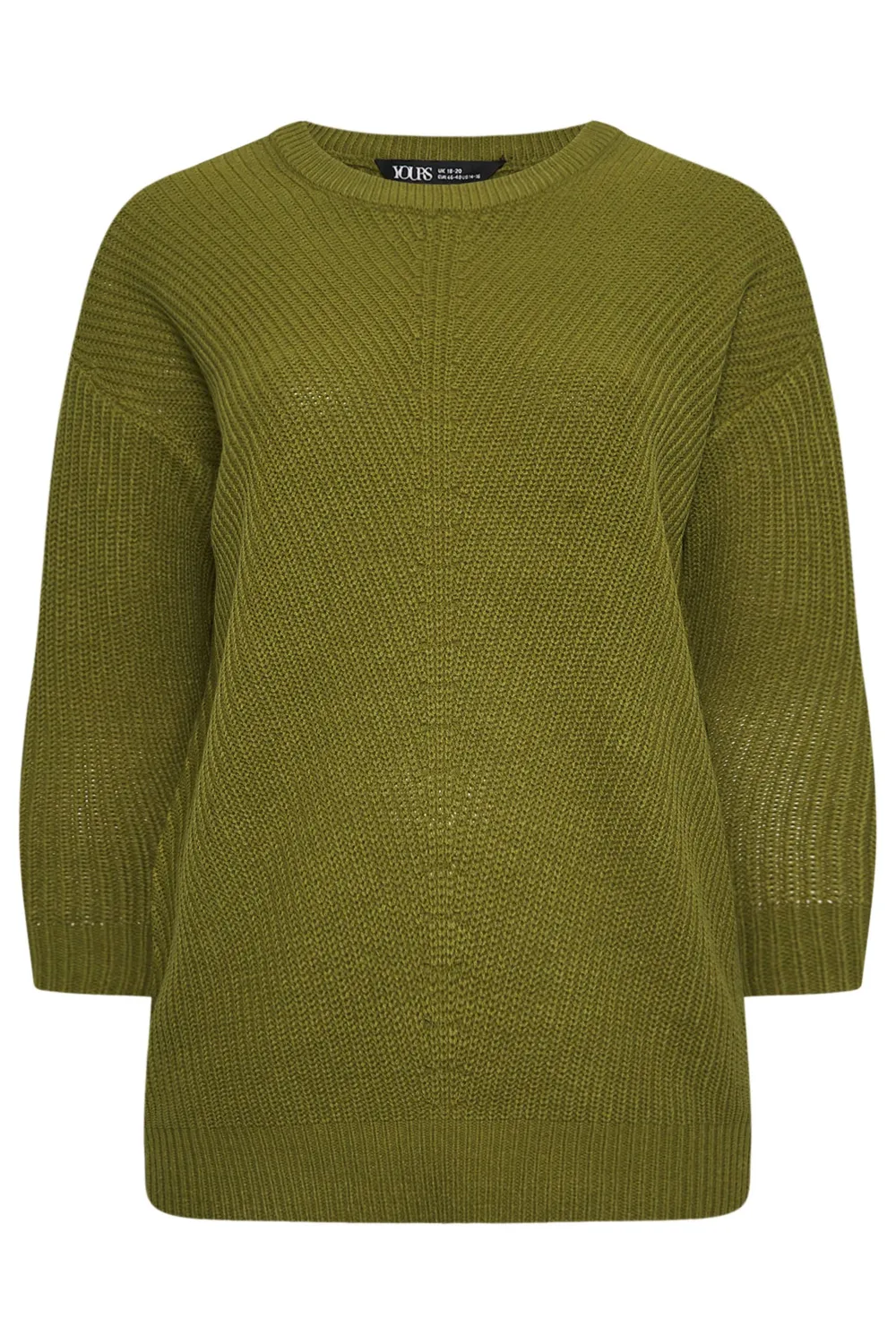 YOURS Curve Black & White Essential Knitted Jumper