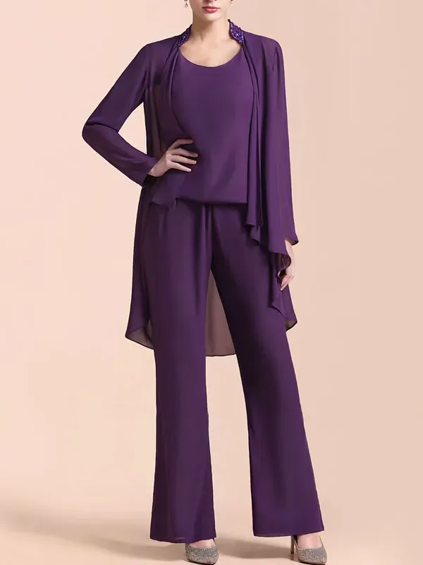 Chiffon Temperament Elegant Cardigan Ladies Suit