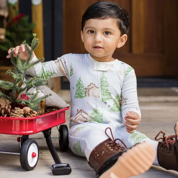 Winter Cabin Matching Organic Cotton Pajamas