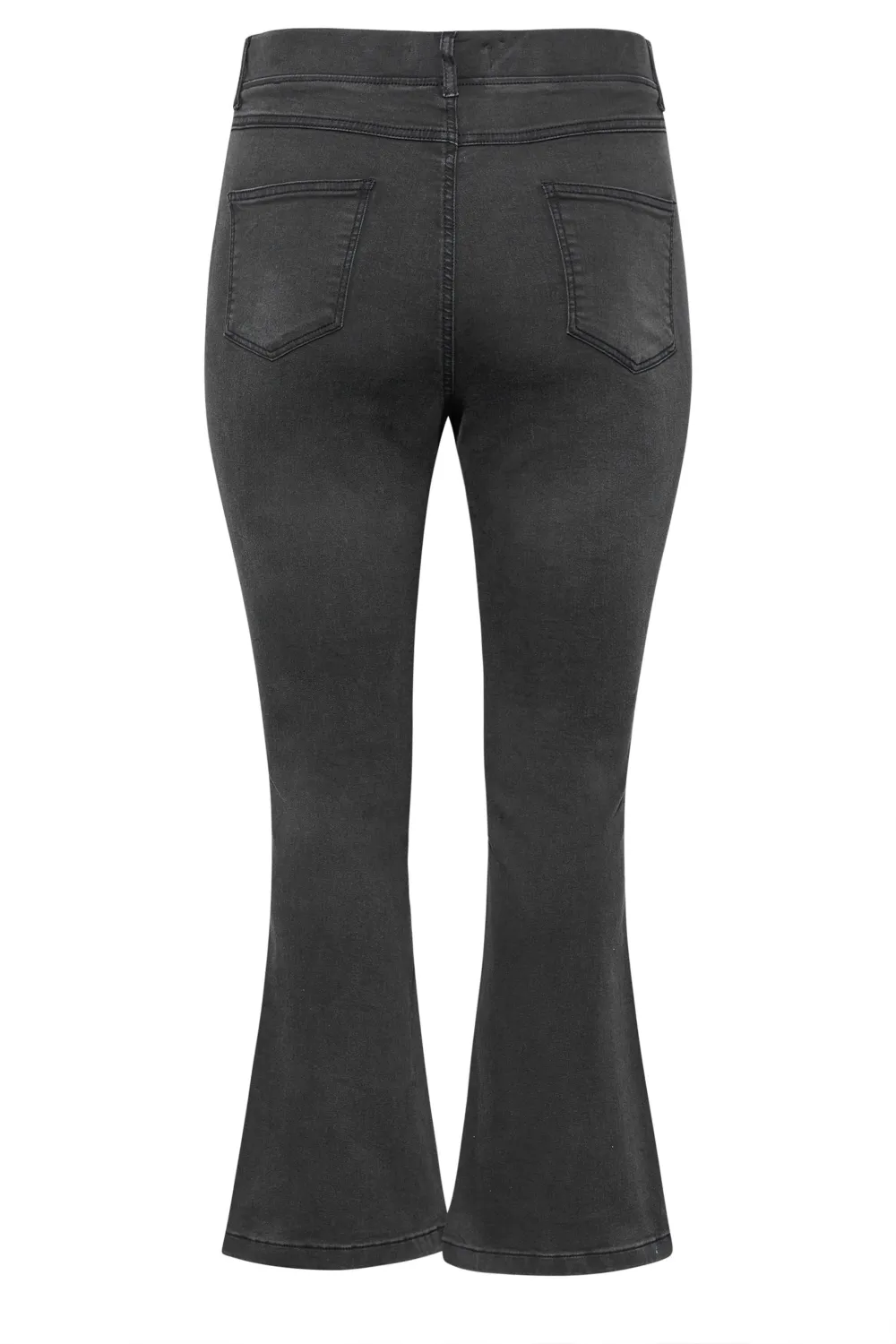 YOURS Curve Black Washed Ripped Pull-On HANNAH Bootcut Jeggings