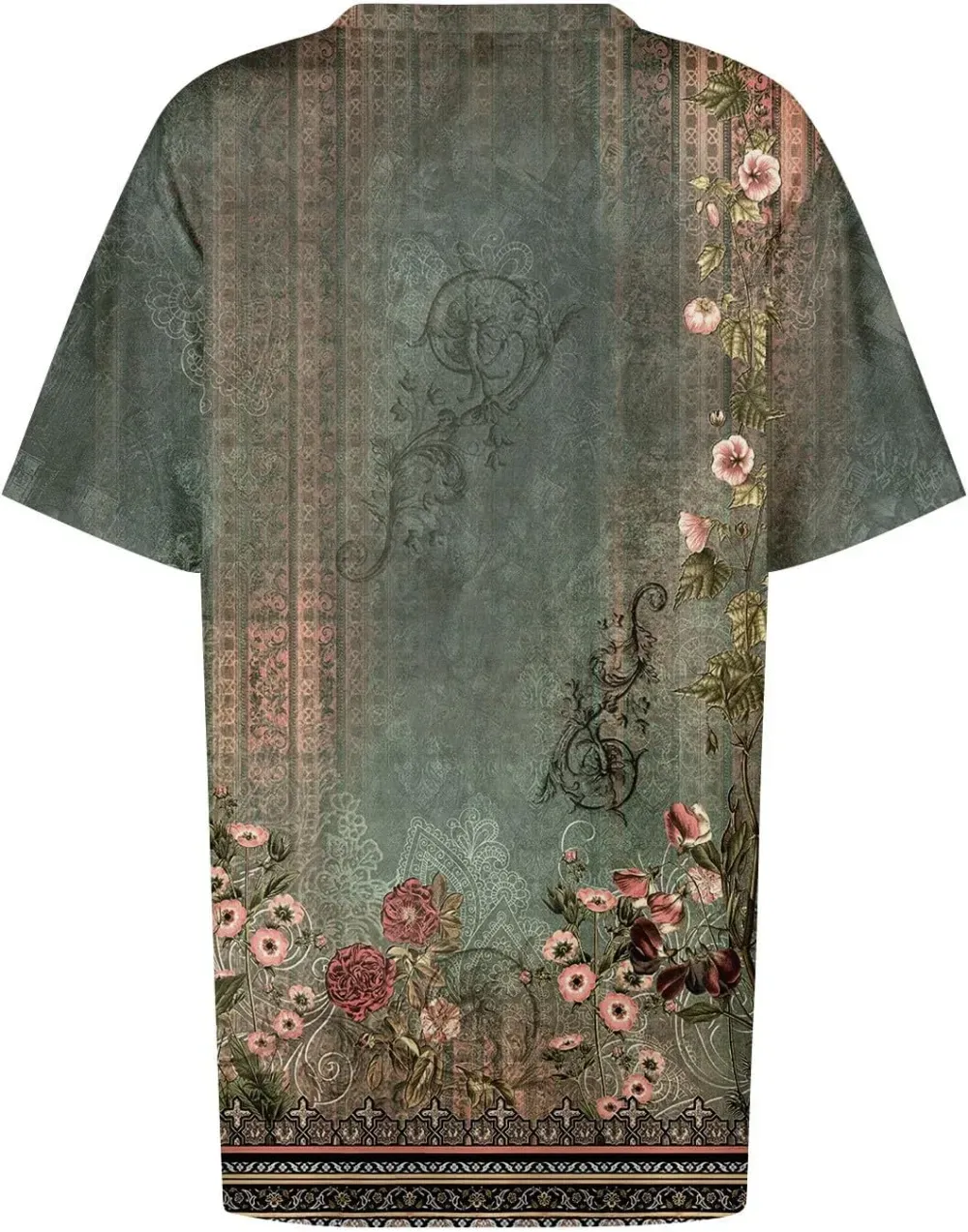 Plus Size Tops for Women Dressy Short Sleeve V Neck Shirts for Women Summer Tops for Women 2024 Floral Print Top