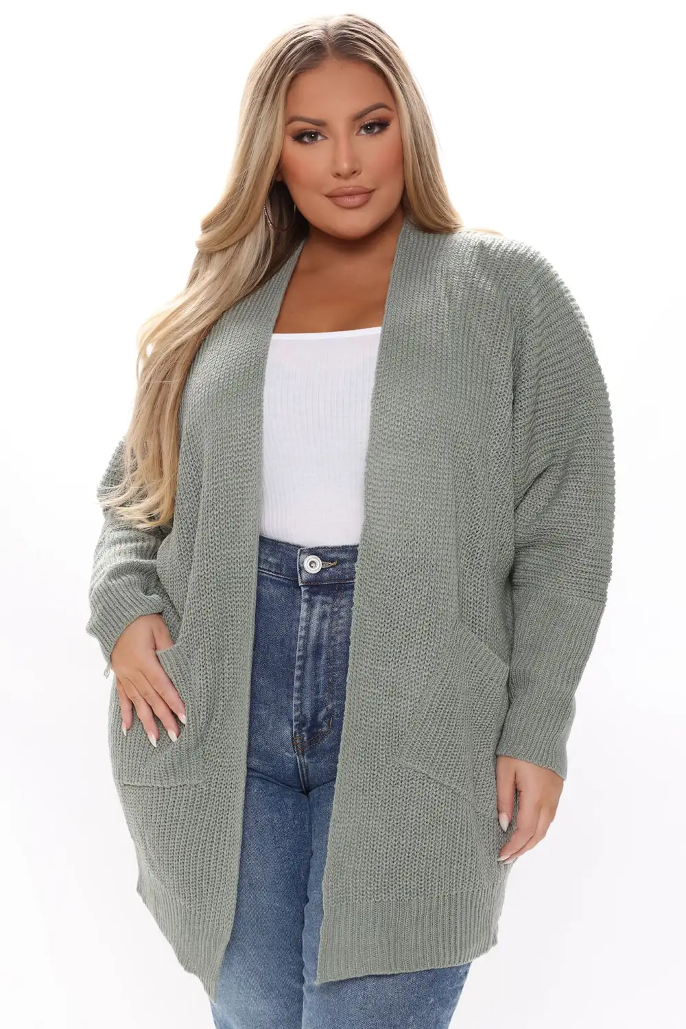 Just Go With It Cardigan - Sage
