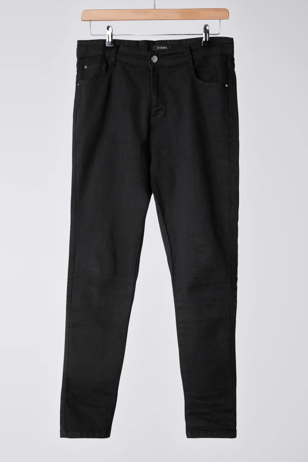 EVANS Curve Black High Waisted Skinny Jeans