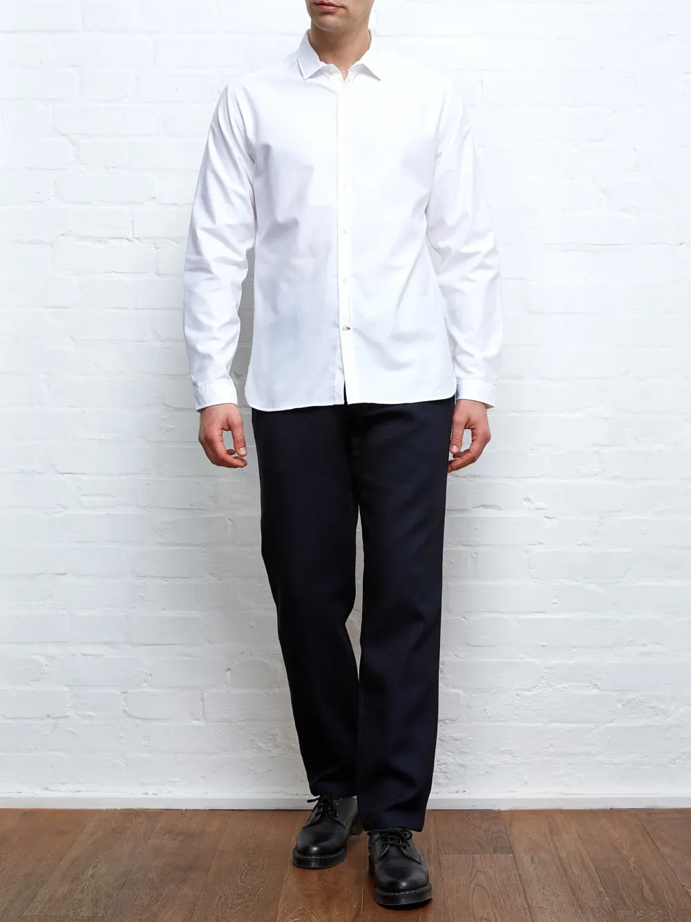 Casual Style White Organic Cotton Shirt