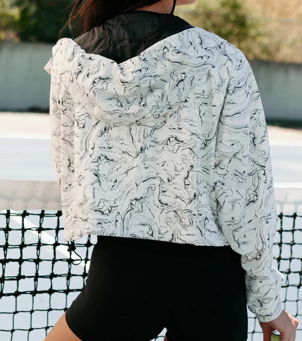 Marble Print Active Jacket