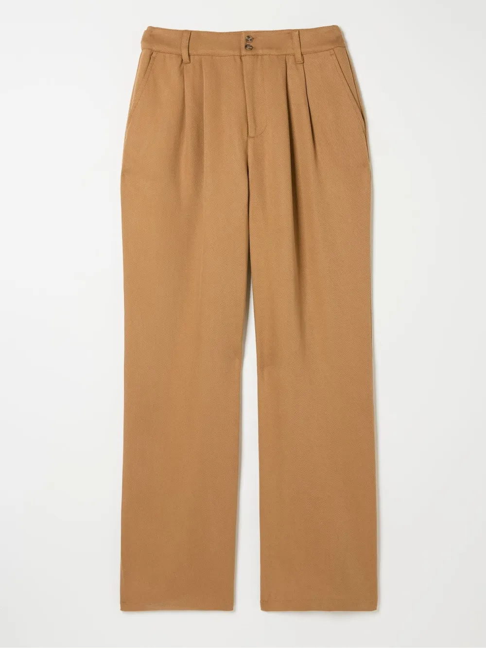 Dark Natural Ginger Wide Leg Drape Trousers