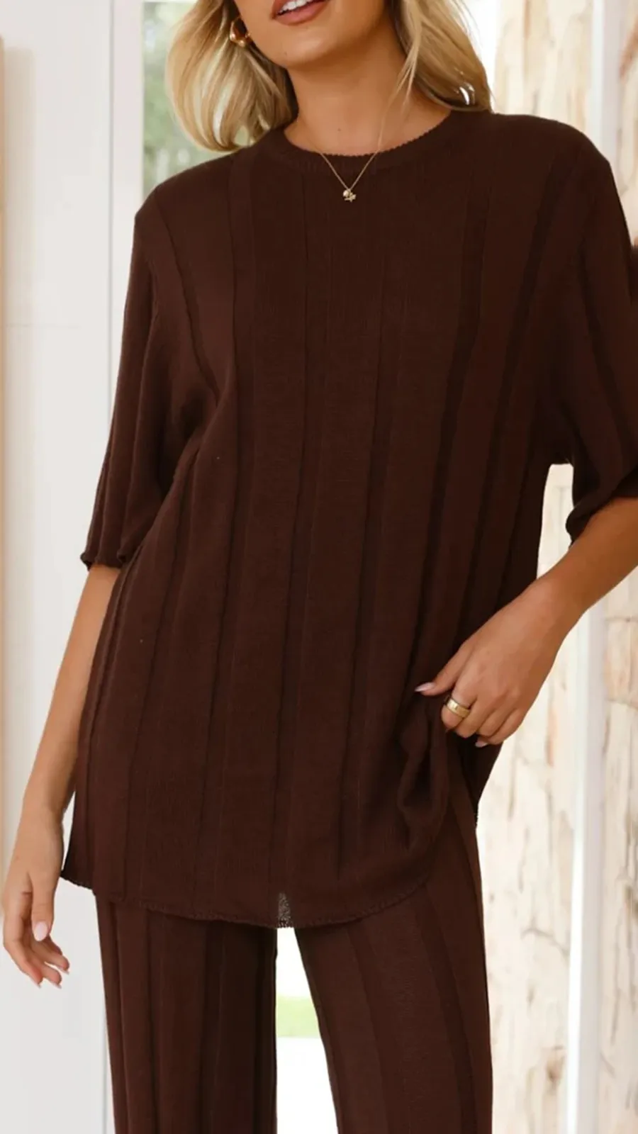 Knitted Heavy Drape Top