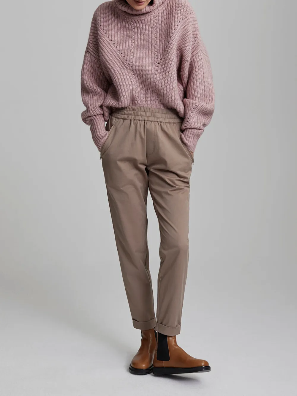 High-Rise Paperbag Tapered Pant