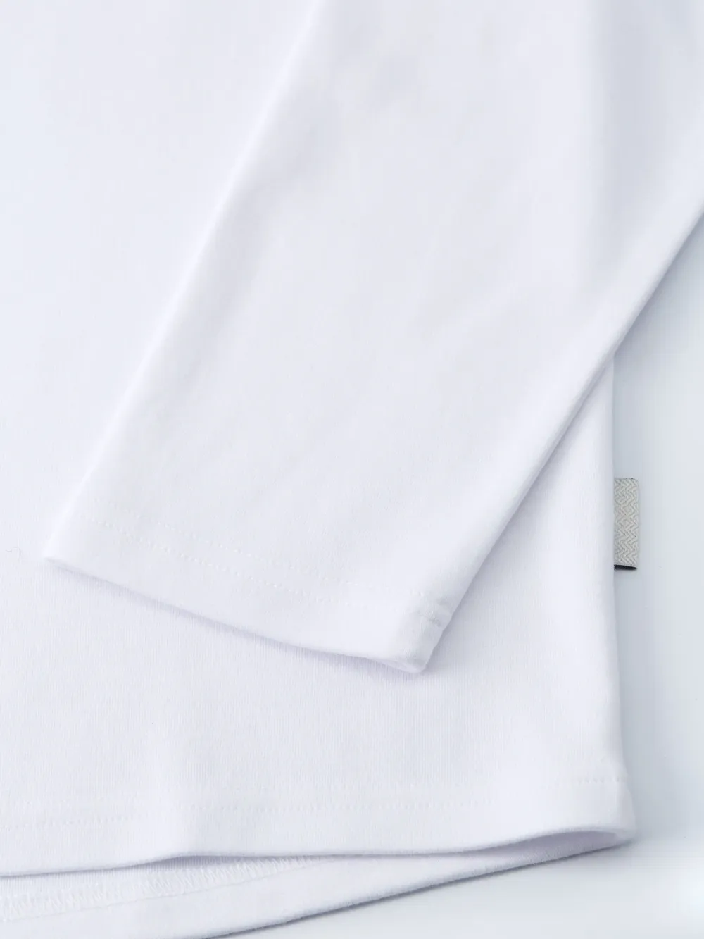 White Crew Neck Long Sleeve Plain T-Shirt