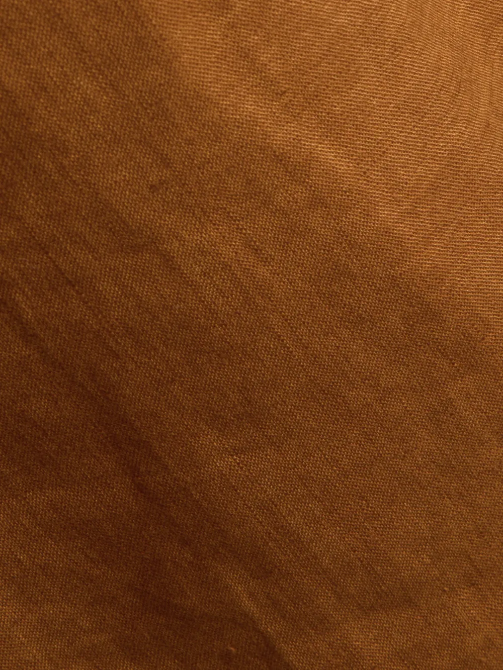 Casual Style Long Sleeve Orange Linen Shirt