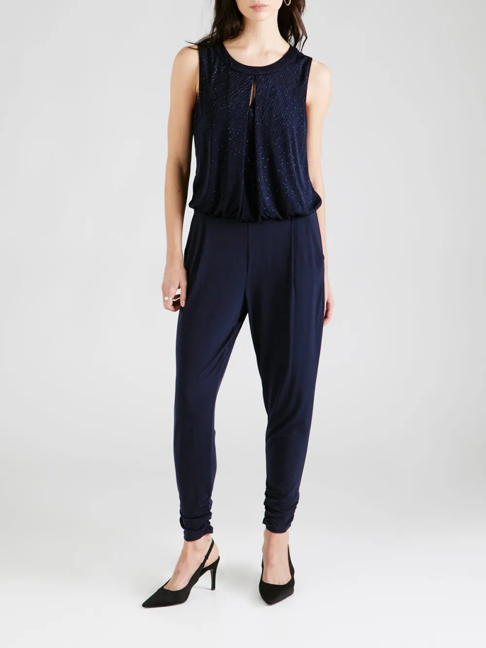 Plain Colored Casual Style Jumpsuit