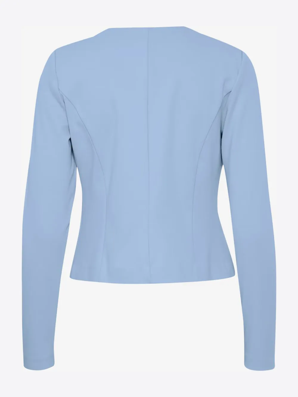 Plain Colored Collarless Blazer