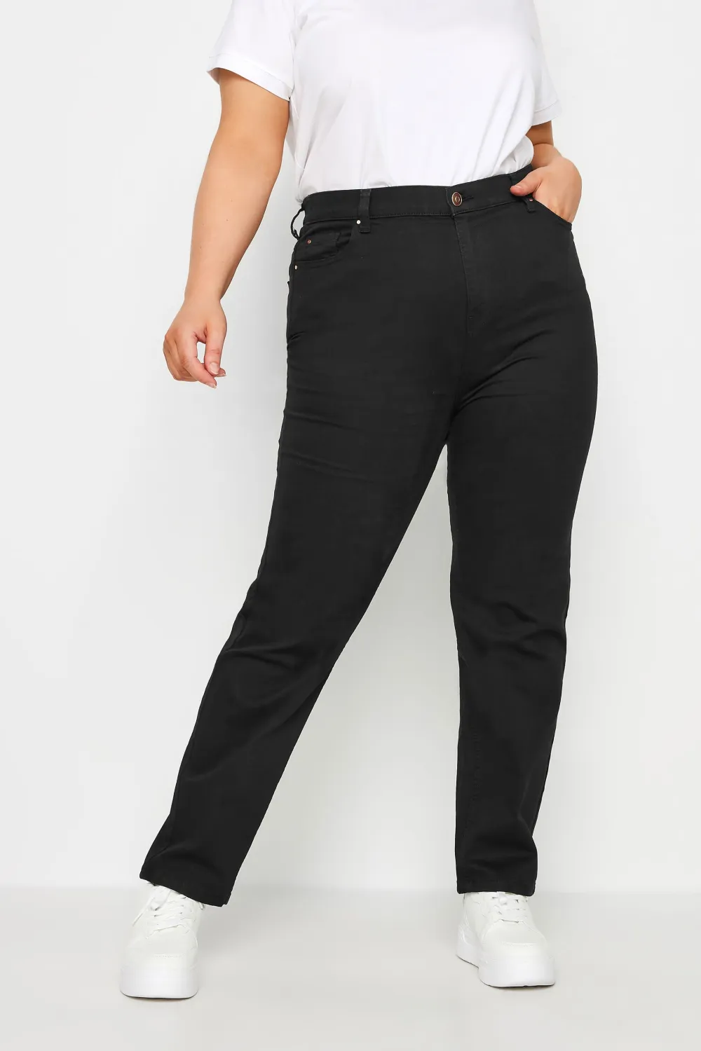YOURS Curve Mid Blue Straight Leg RUBY Jeans