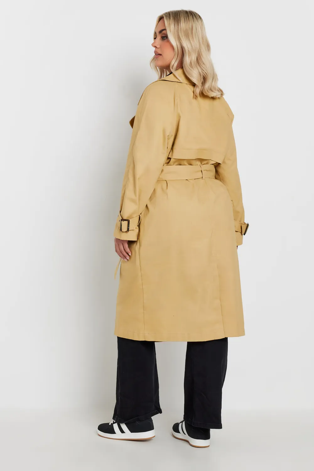 YOURS Curve Beige Brown Trench Coat