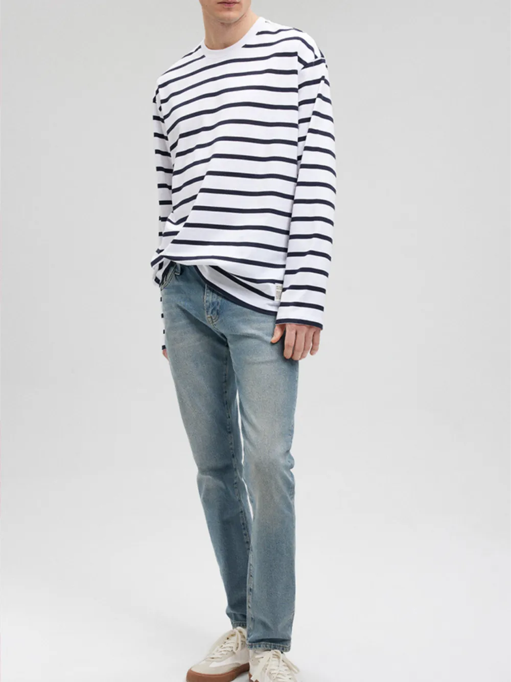 Striped Long - Sleeve Men's Shirt