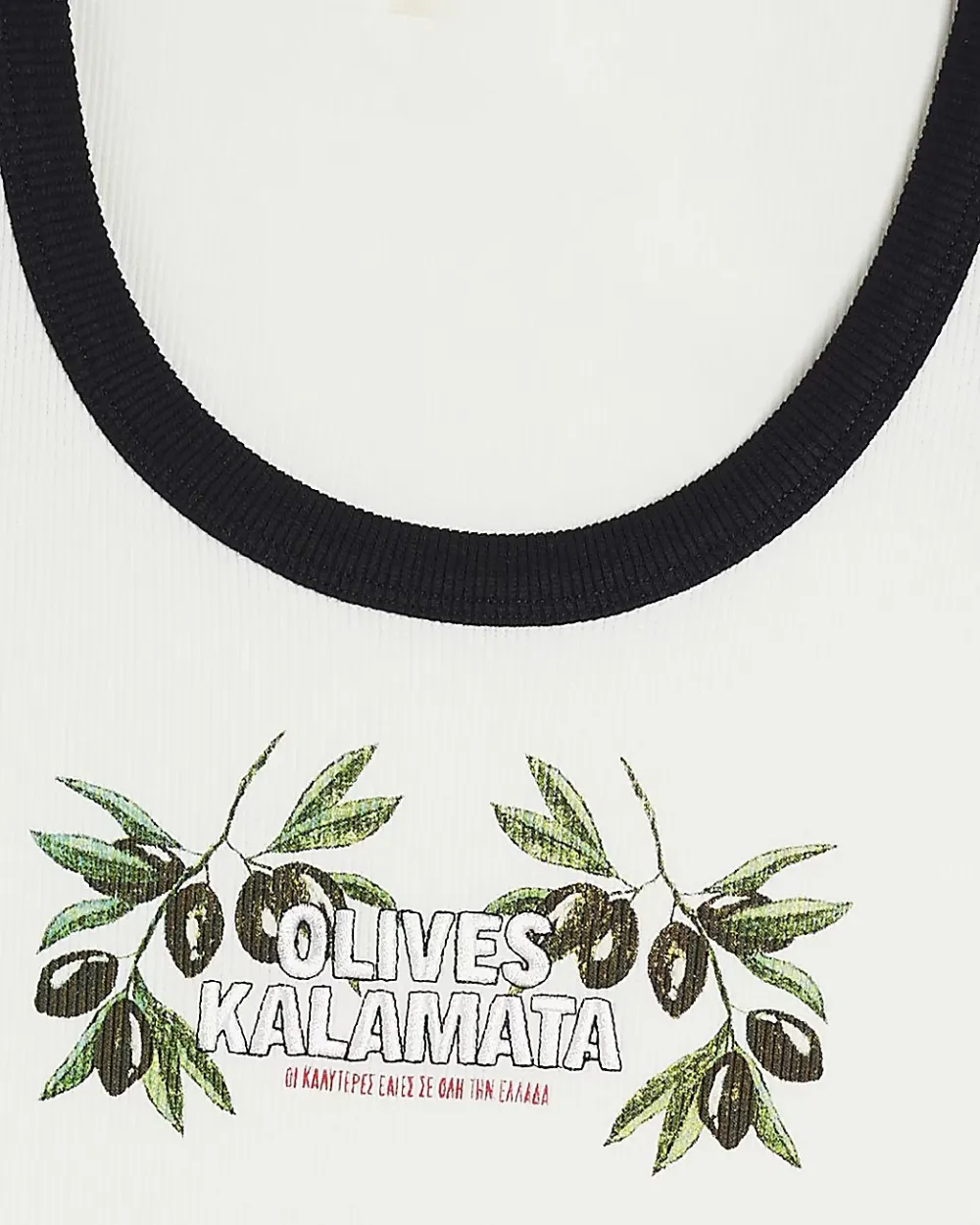 Cotton Art Print Women's White Tank Tops