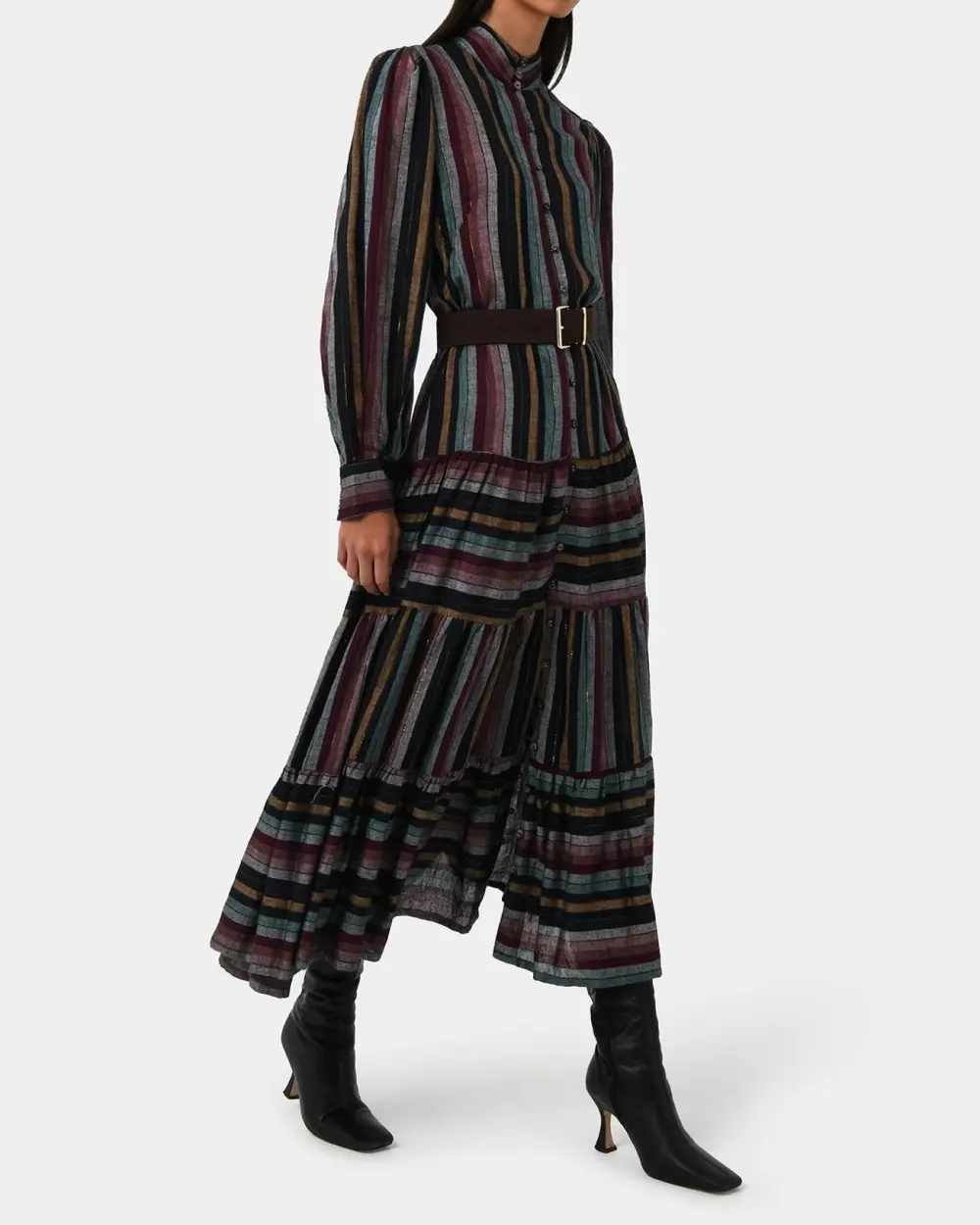 Linen Tiered Maxi Dress