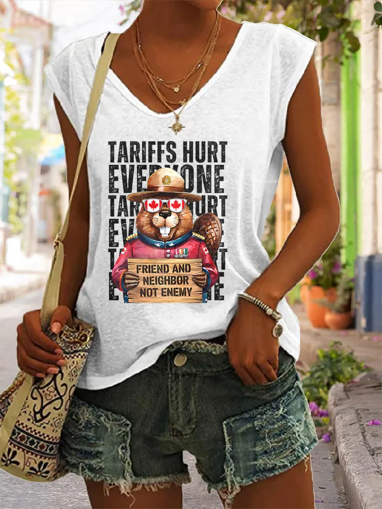 Women's Friend And Neighbor Not Enemy V-neck Vest