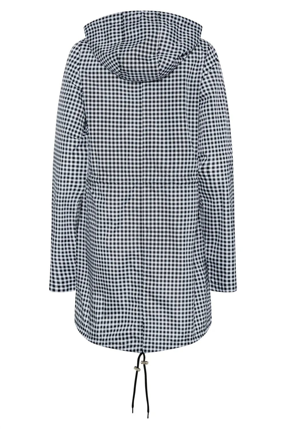Casual Style Gingham Pocket Parka Coat