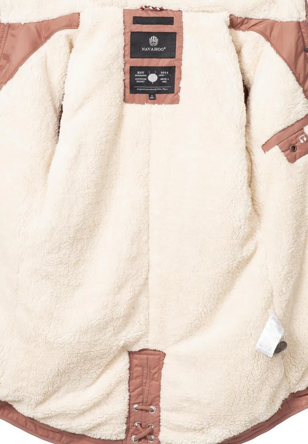 Women's padded parka coat red