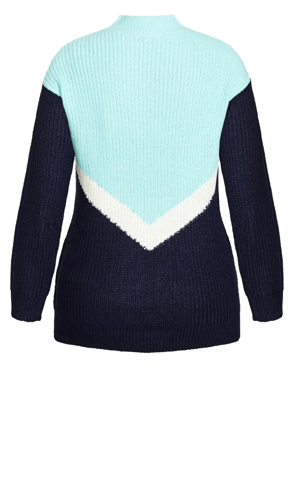 Evans Navy & Blue Chevron Jumper