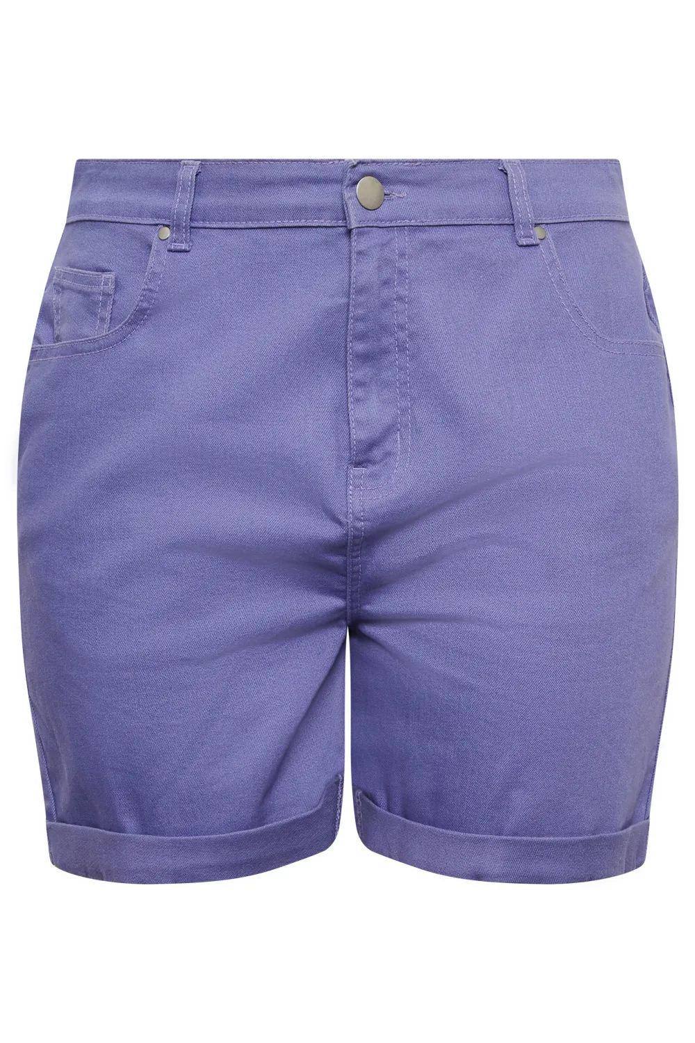 YOURS Curve Purple MOM Denim Shorts
