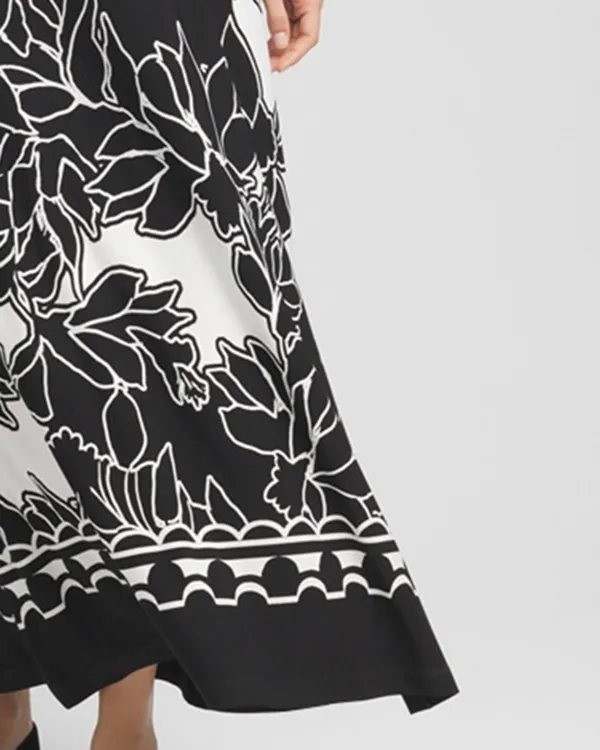 Floral Print Jersey Maxi Dress