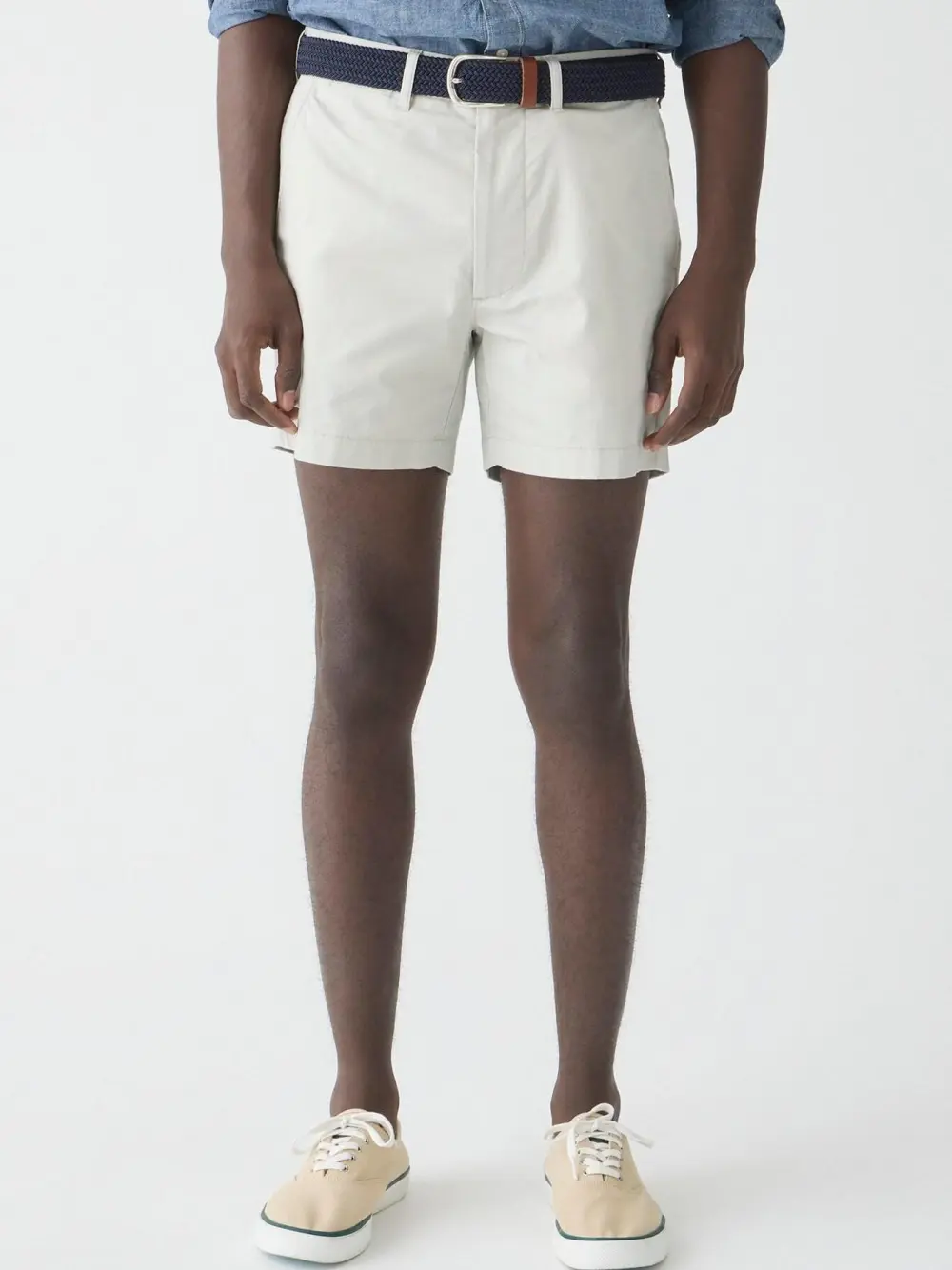 Off White Belt Styled Men's Shorts