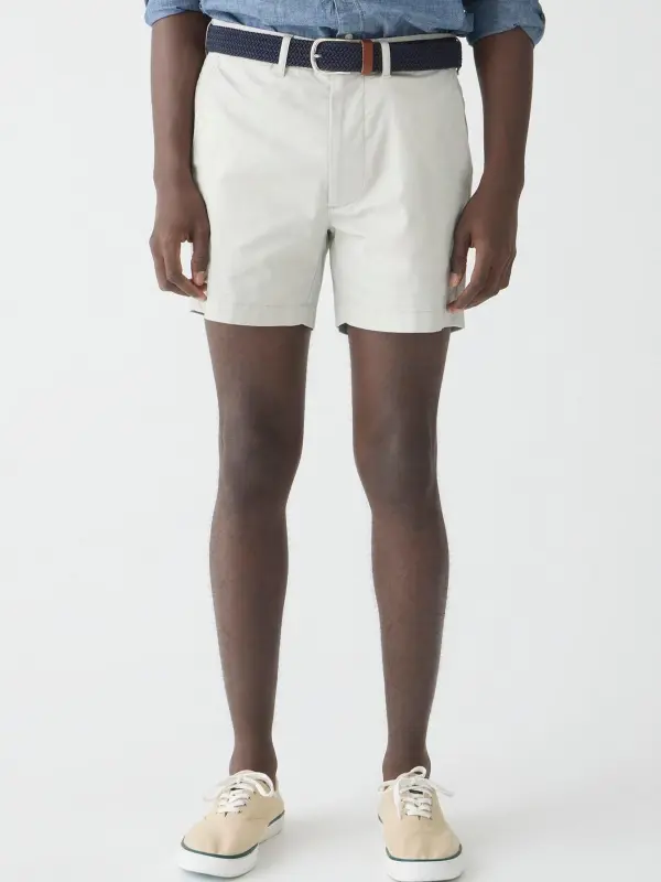 Off White Belt Styled Men's Shorts