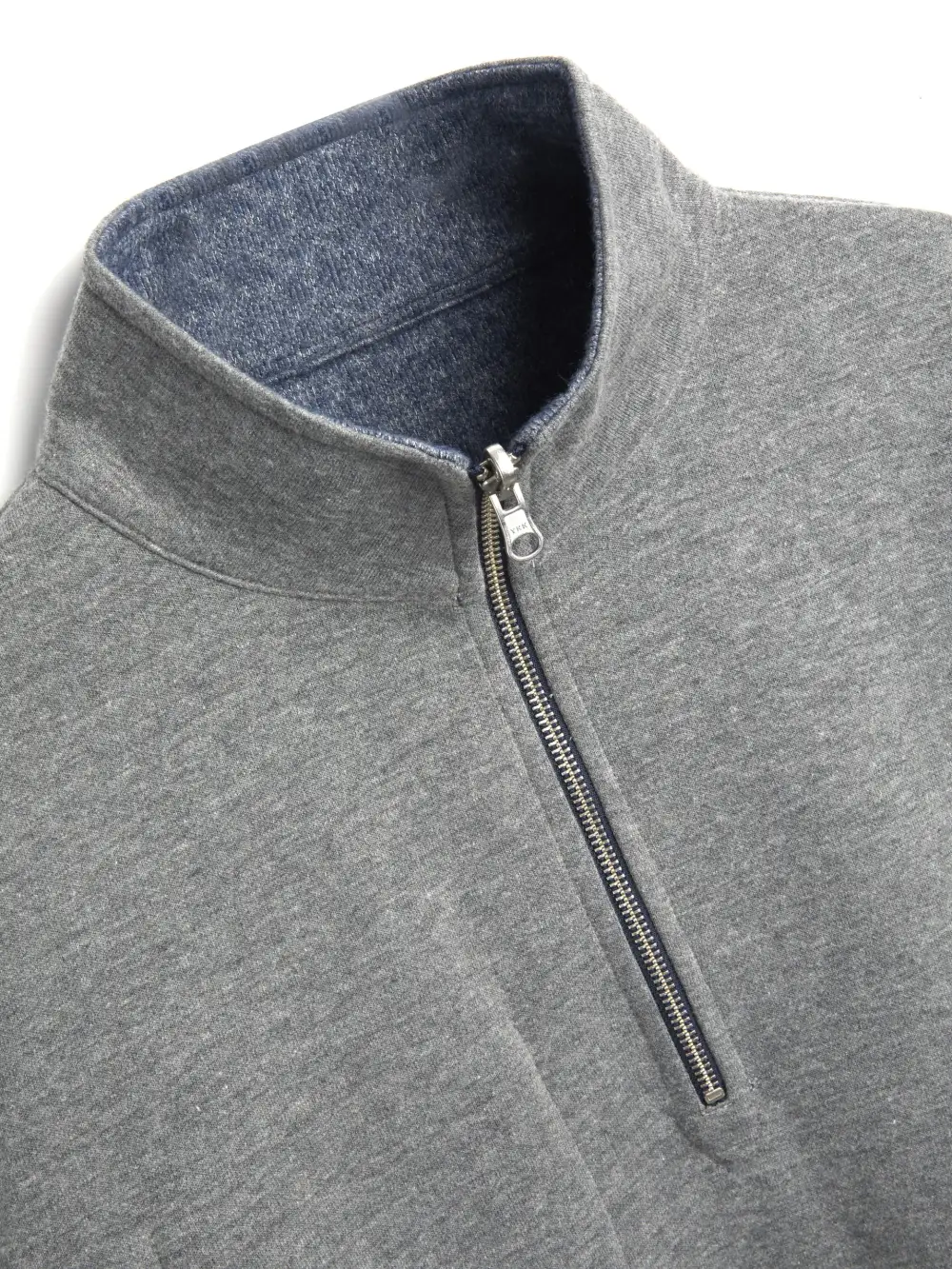Navy Casual Style Half Zip Sweatshirt