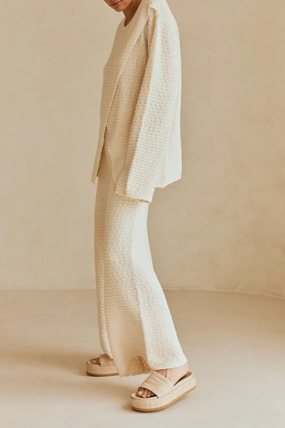 Soft Knit Flared Lounge Pants