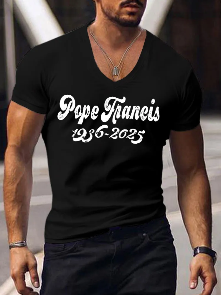 Men'S Pope Francis 1936-2025 V-Neck T-Shirt