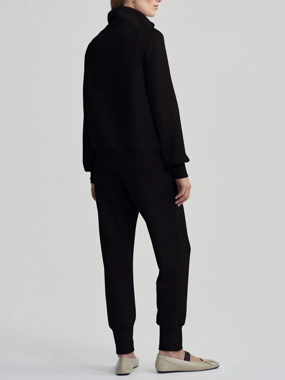 Classic Full-Zip Stand-Collar Pocketed Sweatshirt