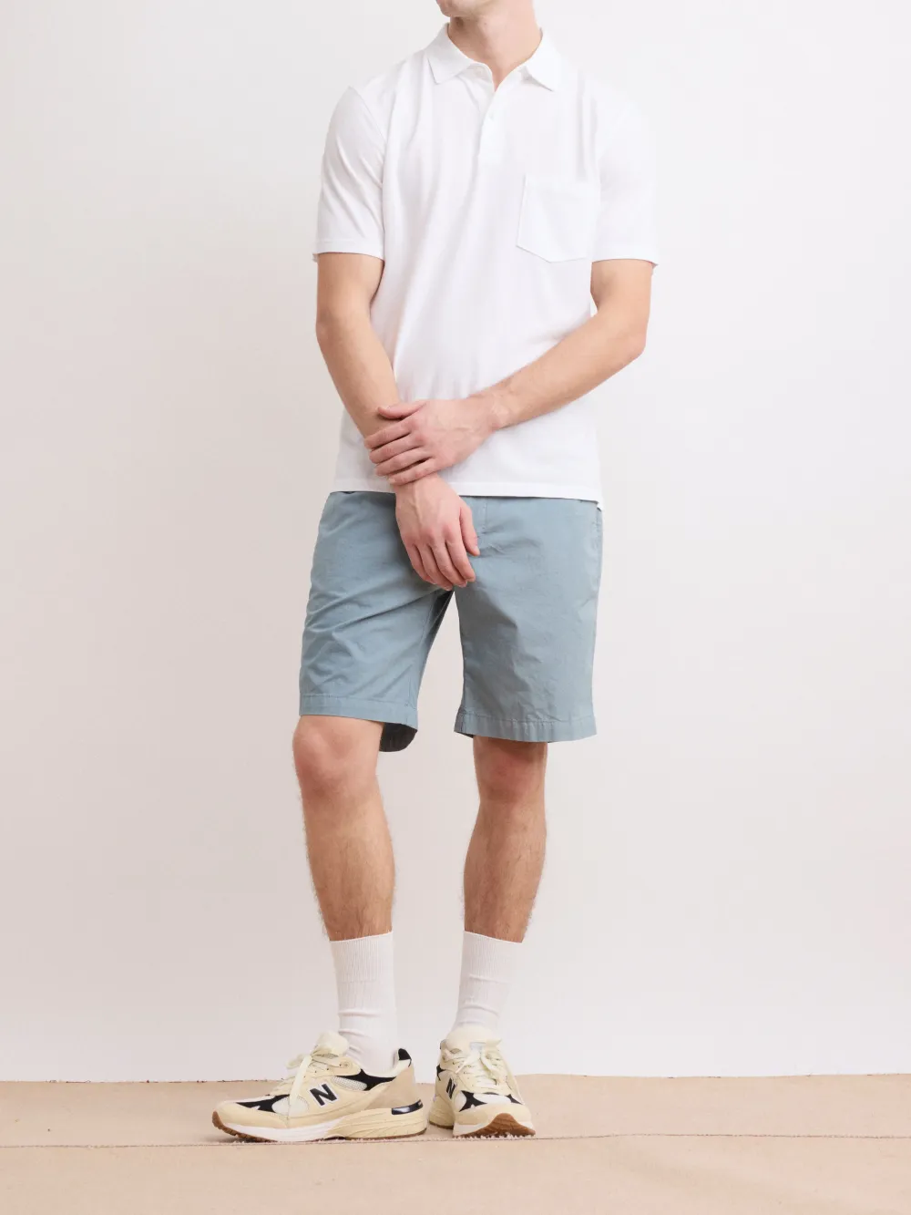 Celadon Green Regular Fit Short
